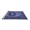 thumbnail image 2 of Ahgly Company Machine Washable Indoor Round Oriental Blue Industrial Area Rugs, 5' Round, 2 of 4