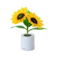 thumbnail image 2 of Sunflower Lamp, USB Rechargeable Sunflower LED Night Lamp, Table Lights for Bedroom, Bedside Decoration, Sunflower Lights Decor, 2 of 9