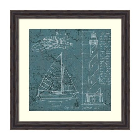 Amanti Art Coastal Blueprint III by Marco Fabiano Framed Painting Print