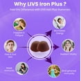 thumbnail image 6 of LIVS Iron Plus Gummies - Iron Gummies with Vitamin C, B12, Folate, Zinc & Biotin - Energy, Immune & Blood Support - Grape Flavor - Pack of 2 - 180 Count with 90 Servings, 6 of 11