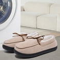 thumbnail image 5 of Miluxas Women's Moccasin Slippers Warm Fuzzy Lining Loafers Slip On Round Toe Comfortable Casual Indoor Outdoor House Shoes Khaki 9-9.5(42), 5 of 8