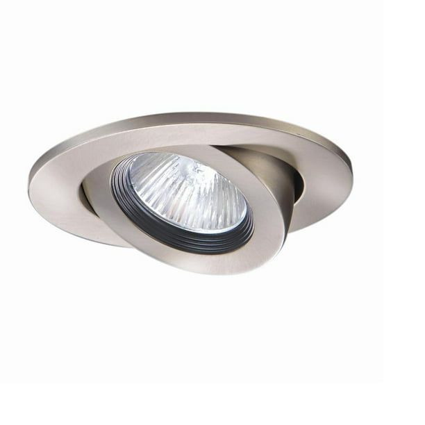 Halo 3 In Satin Nickel Recessed Ceiling Light Trim With Adjustable Gimbal New Open Box Com - 6 In Satin Nickel Recessed Ceiling Light Trim With Adjustable Eyeball