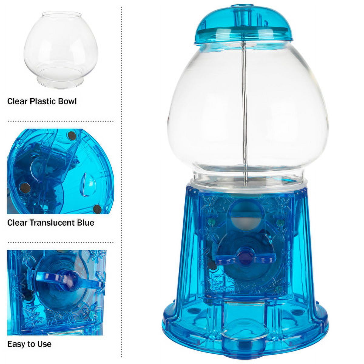 Translucent 11in Gumball Machine Coin Bank by Great Northern Popcorn, Blue