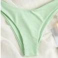 thumbnail image 4 of asdoklhq Womens Swim Shorts Ladies' Split Shoulder Steel Support Bikini Solid Color Two-piece Swimsuit Green L, 4 of 5