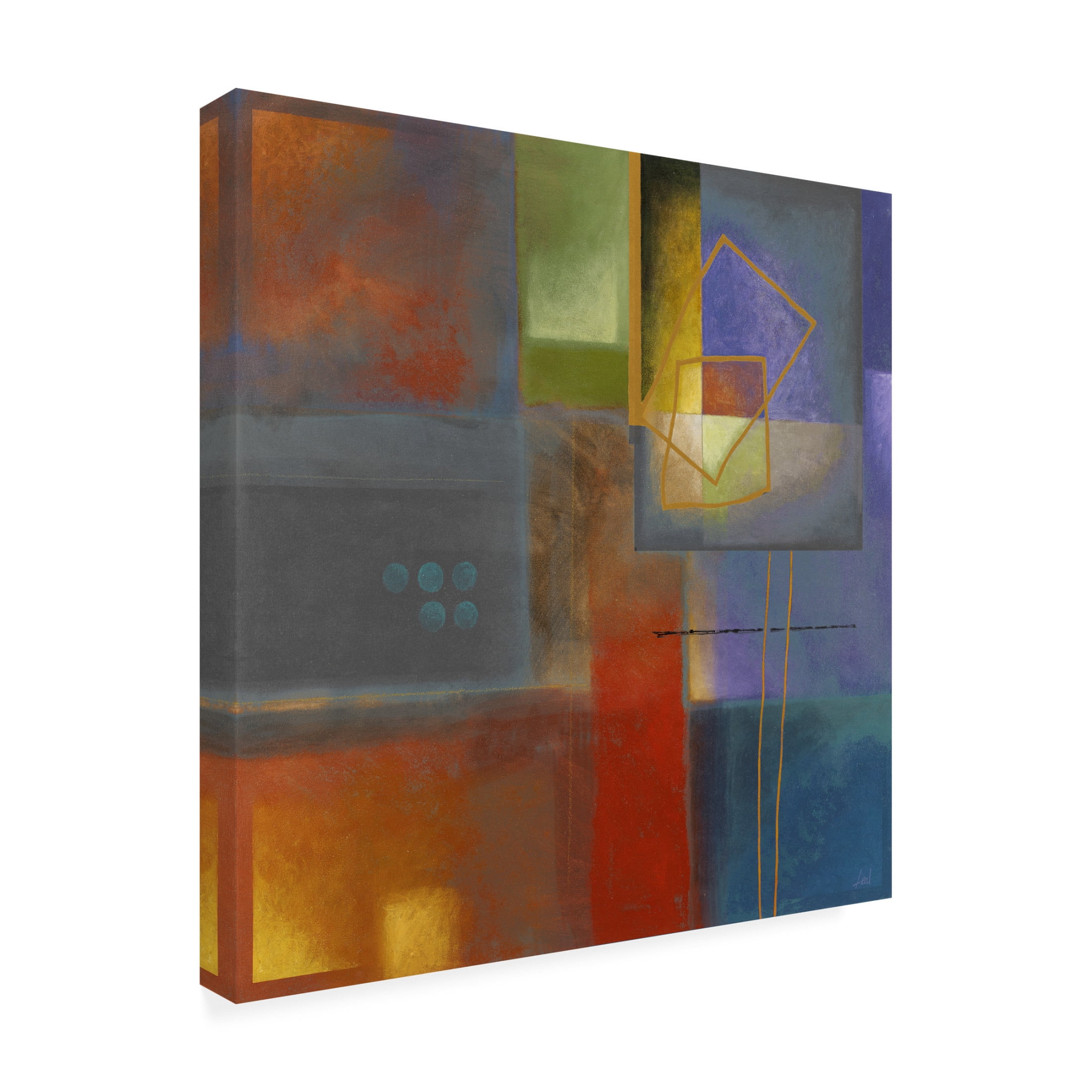 Canvas Wall Art - Pablo Esteban 'Calculating' Wall Art for Living Room, Bedroom, or Office Décor by Trademark Fine Art - 18 x 18 Inches