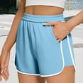 thumbnail image 2 of tarylea Sweat Shorts for Women Elastic Waisted Pull on Gym Shorts Straight Leg Athletic Lounge Shorts with Pockets, 2 of 8