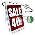 thumbnail image 2 of Sale 40 Percent Off (24" X 36") Deluxe A-Frame Signicade, Includes 2 Removable Panels & Stand, 2 of 4