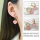 thumbnail image 4 of Milisten 1 Par Aretes Para Mujer Con Y Color Rosa Atractivo, 4 of 8
