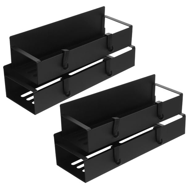 GOOHOCHY 4 especieros de pared: grandes organizadores colgantes para condimentos, sin taladros, para armarios de cocina, baños y duchas.