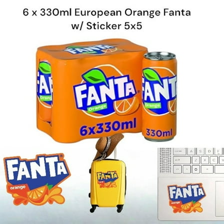 European Fanta Orange Soda 6-Pack, 330 ml