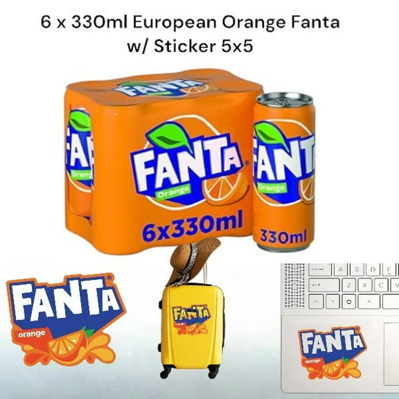 European Fanta Orange Soda 6-Pack, 330 ml