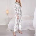 thumbnail image 3 of Goofa Cute Poodle Dog Printed Women’s 2 Piece Pajama Set Super,Pajamas Women's Long Sleeve Sleepwear Soft Button Down Loungewear Pjs Lounge Set Nightwear-Small, 3 of 9