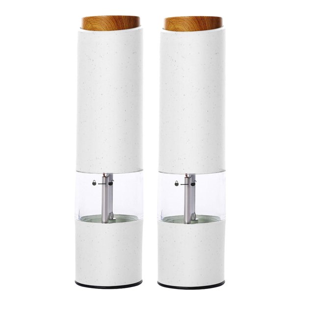 Molinillo de pimientos eléctrico, molinos automáticos de pimienta para Bar, cocina y hogar 2 piezas