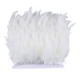 thumbnail image 2 of 2 Yard Hackle Feather Hen Fringe Ribbon Craft Diy Sewing Costume Millinery Clothing Wedding -15cm - White, 10-15cm, 2 of 10
