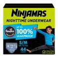 thumbnail image 1 of Ninjamas Boys Bedwetting Nighttime Underwear, Size S/M (38-70 lbs), 1 of 24