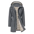 thumbnail image 5 of CFLVAEK Long Raincoat for Women Waterproof Lightweight Hooded Rain Jackets Drawstring Waisted Outdoor Hiking Windbreaker Dark Gray L, 5 of 10