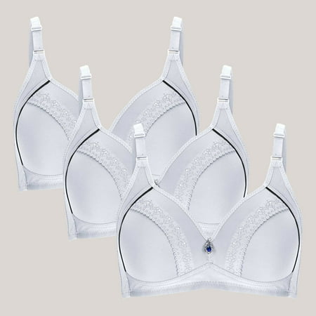 LLYWEY Comfortable Bras for Women No Underwire on Sale Bra No Underwire Ladies Push-Up Bra Style-699 Women s Plus Multiway Bra Feature Adult Female Running Sports Bras Light Blue 44B