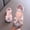E082-Pink, variant on hengsof Girls Sparkly Rhinestone Pearl Bow Flats Fashion Sequins Ballet Shoes Soft Sole Comfort Stretch Princess Party Sandals