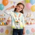 thumbnail image 6 of Amzcrzy Long Sleeve Shirts for Boys Girls Crew Neck Easter Egg Bunny Print Graphic T-Shirt for Easter Casual Creative Pullover Cute Tops 3-12 Years, 6 of 9