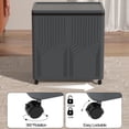 thumbnail image 4 of Minekkyes 120 L Plastic Divided Laundry Hamper with Removable Bags, 2-Section Dirty Clothes Laundry Basket with Wheels, Collapsible Lidded Laundry Organizer, Gray, 4 of 7