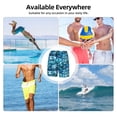 thumbnail image 6 of Goofa Blue Kyanite Printed Men's Swim Trunks Board Shorts Quick Dry Mens Swimming Trunks with Compression Liner,Breathable Fit Hawaii Beach Shorts-XX-Large, 6 of 9