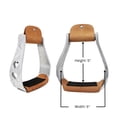 thumbnail image 2 of Horse 5-1/4" Wide Western Saddle Aluminum Engraved Stirrups w/ Hearts 51192, 2 of 2
