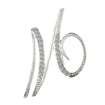 

1 Pc Fashion Unisex Rhinestone English Letters Alphabet A-Z Brooch Pin Ornament