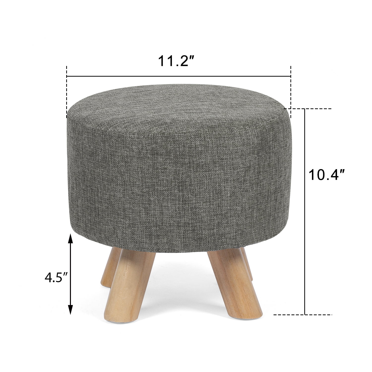  Foot Stool with Handle, Footstool Elegant Small Foot Stool Rest  with Wooden Legs, 9''H, Rectangle Fabric Foot Stools for Adults with  Waterfall Edge, Ottoman for Living Room, Desk, Bedroom, Deep Blue 