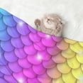 thumbnail image 2 of Pofeuu Rainbow Scales2 Print Puppy Blanket,Dog Blankets,Pet Blanket Cozy Cat Blankets for Indoor Cats, Fuzzy Pet Blanket for Kitten Doggy Dog Blankets-Small, 2 of 8
