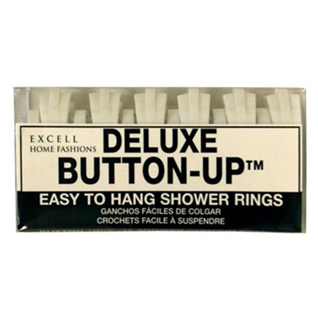Ex-Cell Home Fashions 1ME-060O0-0064-100 Bouton-Up Crochets de Rideau de Douche&44; 12 Pack