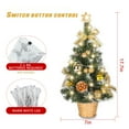 thumbnail image 3 of 17.7inch Pre-lit Mini Christmas Tree,Small Tabletop Christmas Tree With Light ,Xmas Christmas Pine Tree Ornament for Indoor Outdoor Home Holiday Decoration, 3 of 8
