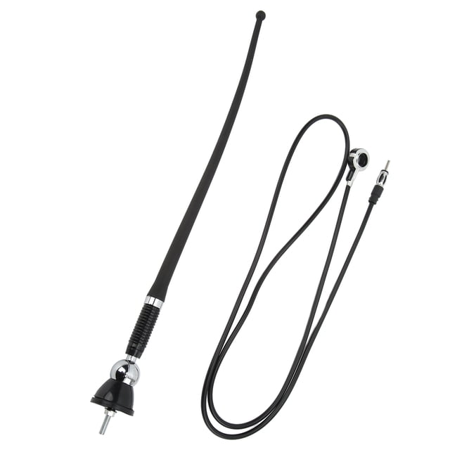Car Antenna, Universal Signal Aerial 1.3m Cable Black For Autos
