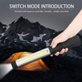 thumbnail image 3 of Flashlight USB Premium Material RECARGABLE Brillo Glare Resistencia al desgaste Portátil Gancho de gran intensidad Taller Torch kenally OD019909-00, 3 of 7