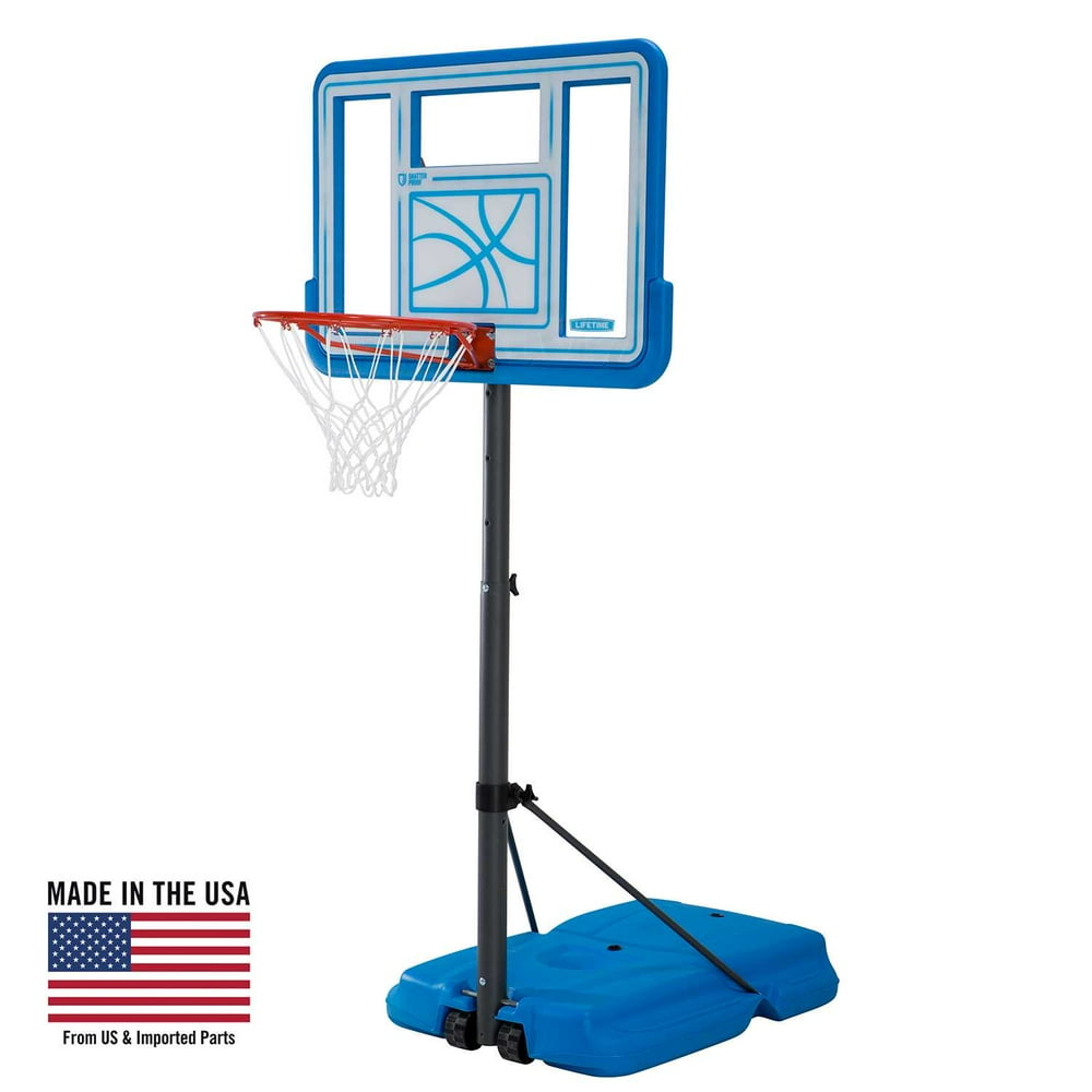Lifetime Pool Side Adjustable Portable Basketball Hoop (44Inch), 90742
