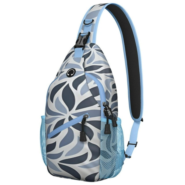 Pastoral Style Sling Backpack for Outdoor Travel, Lightweight Crossbody Bag with Rustic Artistic Patterns