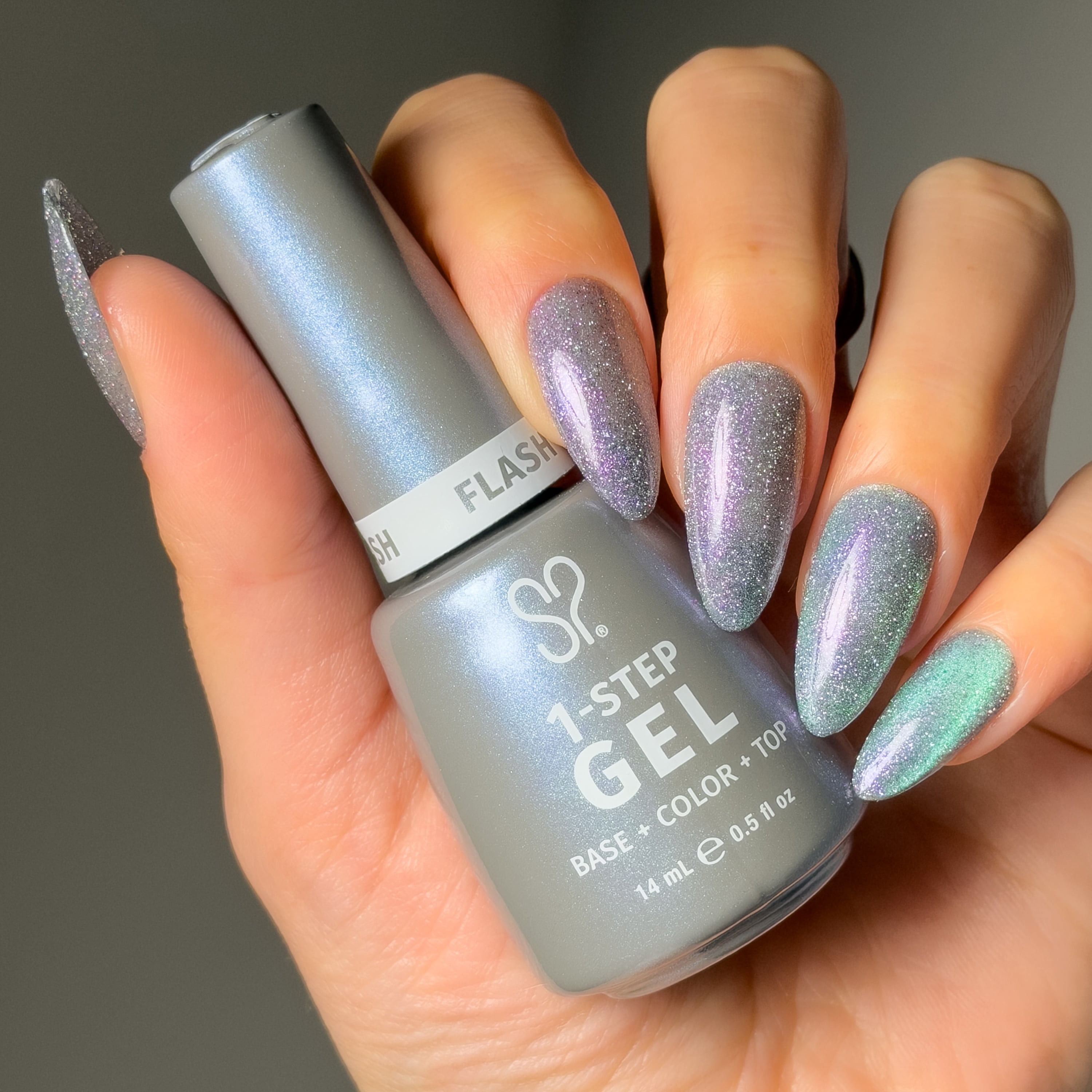 Salon Perfect Flash One Step Gel + Magnet Tool, Blue Nail Polish, 0.5 fl oz