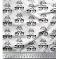 thumbnail image 1 of Soimoi White Rayon Fabric I Love London Text Print Fabric by the Yard 56 Inch Wide, 1 of 5
