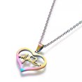thumbnail image 3 of QQTDFG Stainless Steel Set Stud Earring Pendant Necklace Heart 17.7" Pin 0.8mm P476-default, 3 of 7