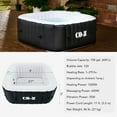 thumbnail image 2 of CO-Z 2-4 Person 5' Inflatable Spa Tub with 120 Air Jets Heater Electric Pump Outdoor Hot Tub Black, 2 of 9
