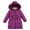 Z5-Purple, variant on Shadoumai Teens Girls Insulated Parka Hooded Kids Winter Coat Printing Heavyweight Woolen Coat Faux Collar Waisted Jacket Girls Back To School Outfit