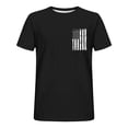 thumbnail image 4 of VgaVtl Short Sleeve T-Shirt for Men Big and Tall American Flag Fourth of July Mens Shirts Vacation Black Retro Summer Shirts, 4 of 5