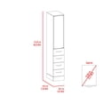 thumbnail image 7 of Nmkwnr 4 Drawer 3 Shelf Storage Cabinet for Home, Bathroom, White, 7 of 7