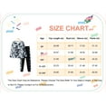 thumbnail image 2 of Kucnuzki 9T Little Boy Winter Outfits Pants Sets Long Sleeve Casual Stylish Tie-Dye Sweatshirt Elastic Pants 2PCS Set Black, 2 of 8