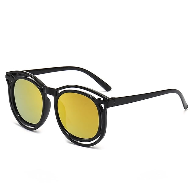 Niños Sombra Gafas De Sol Redondas Niñas Al Aire Libre Sombrilla Moda Lindo Dibujo Animado Protección UV Colorido