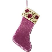 20" Mauve Velvet Rose Stocking