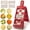Red, variant on ReLuein Multi-functional Stainless Steel Vegetable Grater with Safety Guard for Slicing, Shredding & Wavy Cutting