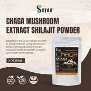 Sayan Siberian Chaga Mushroom Extract Shilajit Powder, Herbal Supplement (Black, 2 oz)