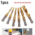 thumbnail image 5 of GLFSIL Titanium Plated Tap Drill Bit Hex Shank Threaded Machine Compound Tap M3-M10, 5 of 7