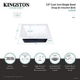 thumbnail image 6 of Kingston Brass GT252292 Towne 25" Cast Iron Self-Rimming Single Bowl Drop-In Kitchen Sink, 2-Hole, White, 6 of 7