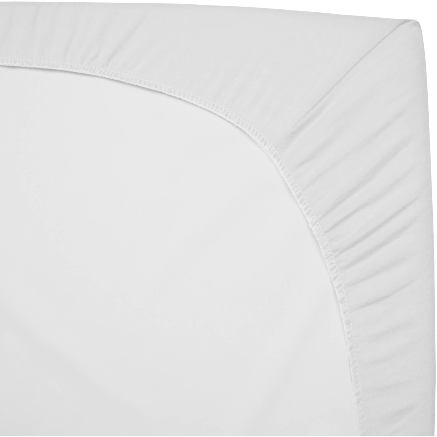 American Baby Company 15" x 33" Fitted Bassinet Sheet, 100% Natural Cotton Jersey Knit, White, Soft Breathable, for Boys and Girls, Pack of 2